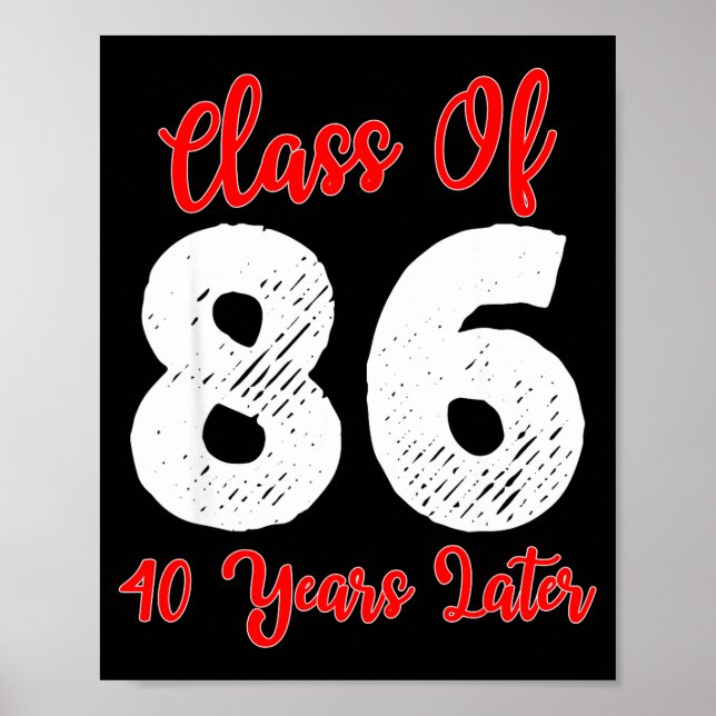 Of Class 1986 40th Reunion High Poster (Vorne)