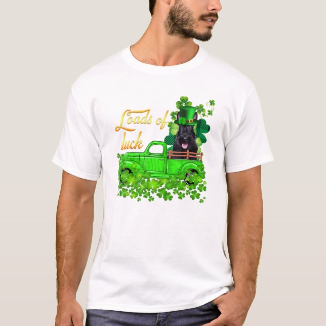 Of Luck Truck Scottish Terrier T-Shirt (Vorderseite)