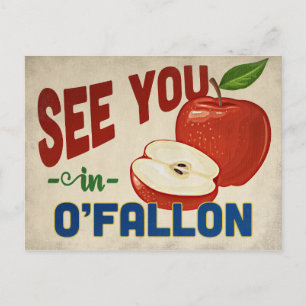 O'Fallon Missouri Apple - Vintage Travel Postkarte
