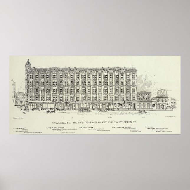 O'Farrell South side Grant und Stockton Poster (Vorne)