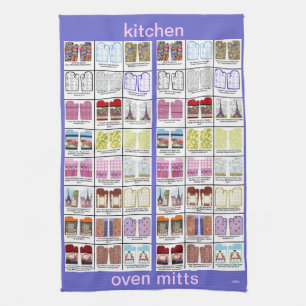 Ofen-Mitt-Kunstmuster auf Küchentuch durch Kristie