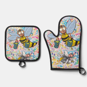 Ofen Mitt- und Pothalter Maler Backen Ofenhandschuh & Topflappen-Set
