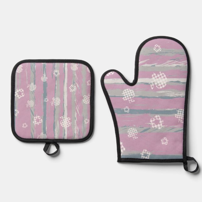 Ofenhandschuh & Topflappen – Gingham Orchard Topflappen-Set (Vorderseite)