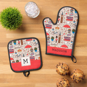  OFENHANDSCHUH & Topflappen-Set