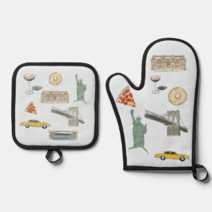  OFENHANDSCHUH & Topflappen-Set