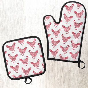  OFENHANDSCHUH & Topflappen-Set