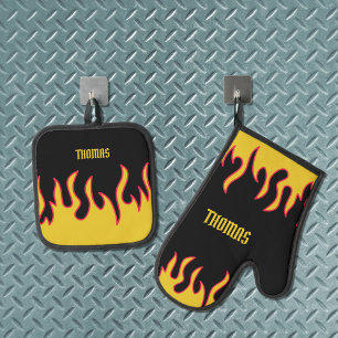  OFENHANDSCHUH & Topflappen-Set