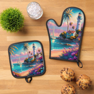  OFENHANDSCHUH & Topflappen-Set