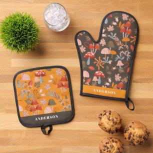  OFENHANDSCHUH & Topflappen-Set