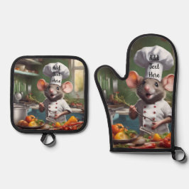 Ofenhandschuh Topflappen Set Personalisieren Chef 