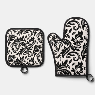 Ofenhandschuh & Topflappen-Set Weiß - P0358
