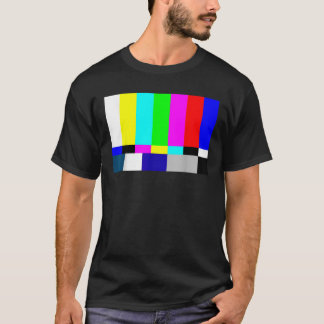 Off Air TV Farbbars Unisex Erwachsene Schwarze Kle T-Shirt