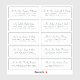 Off-Black Calligraphy Wedding Guest Address Labels