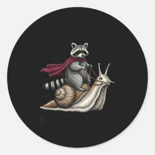 Off Cause Kerfuffle Waschbär Meme Runder Aufkleber