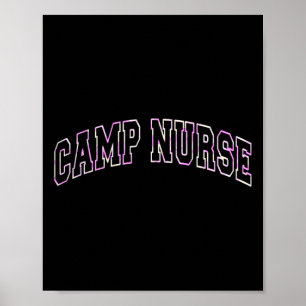 Off Duty Camp Nurse Summer Camping Nursing School Poster