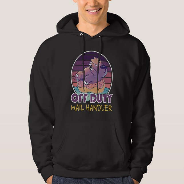 Off Duty Mail Handler Job Coworker Hoodie (Vorderseite)