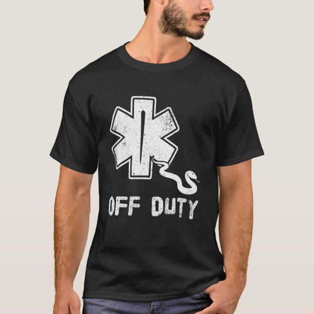 Off Duty Retro EMT Paramedic Medic Emergency First T-Shirt (Vorderseite)