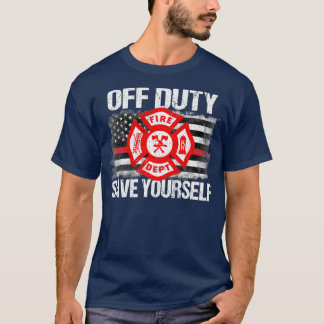 Off Duty Rette dir selbst Feuerwehrfamilie dünn T-Shirt