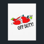 Off Duty Santa (Betrunken) Feiertagspostkarte<br><div class="desc">Off Duty Santa (Betrunken)</div>