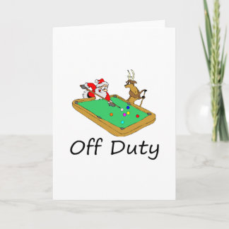 Off Duty Santa (Pool spielen) Feiertagskarte