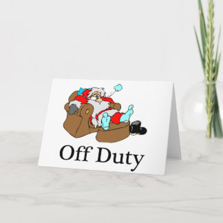 Off Duty Santa (Schlafen) Feiertagskarte