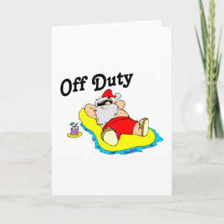 Off Duty Santa (Sonnenbaden) Feiertagskarte
