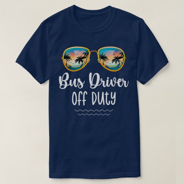 Off Duty Yellow School Bus Fahrer Beach Summer Tri T-Shirt (Design vorne)