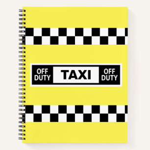 Off Duty Yellow Taxi Fahrer Notizbuch