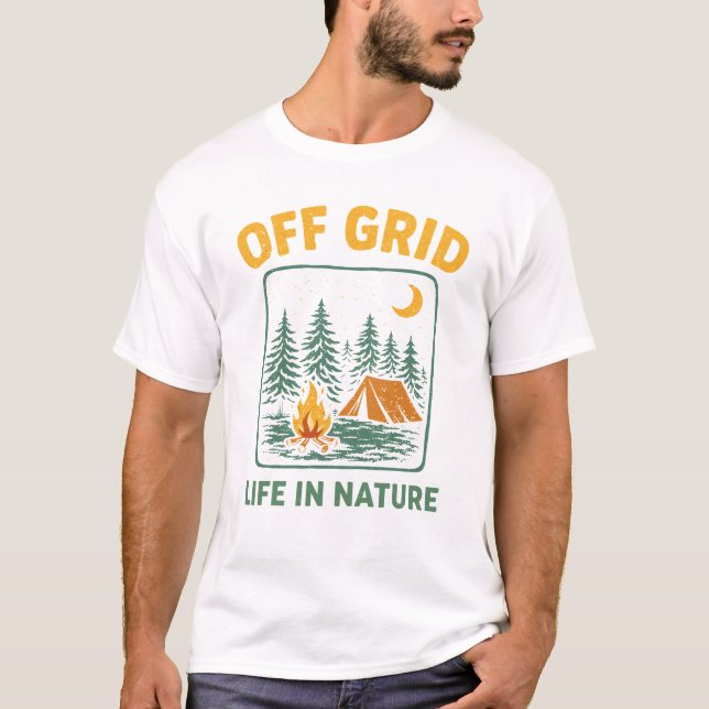 Off Grid – Life in Nature T-Shirt (Vorderseite)