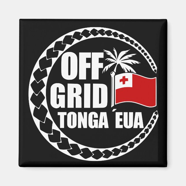 Off-Grid Tonga Eua Lebensstil Magnet (Vorne)