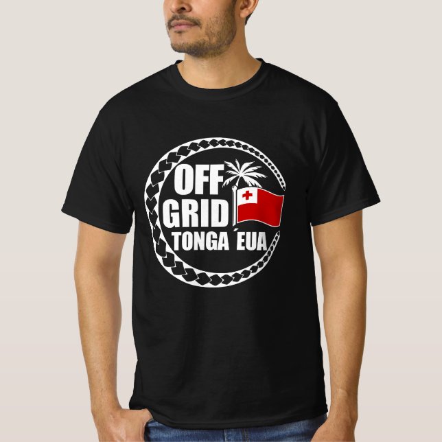 Off Grid Tonga Eua Lebensstil T-Shirt (Vorderseite)