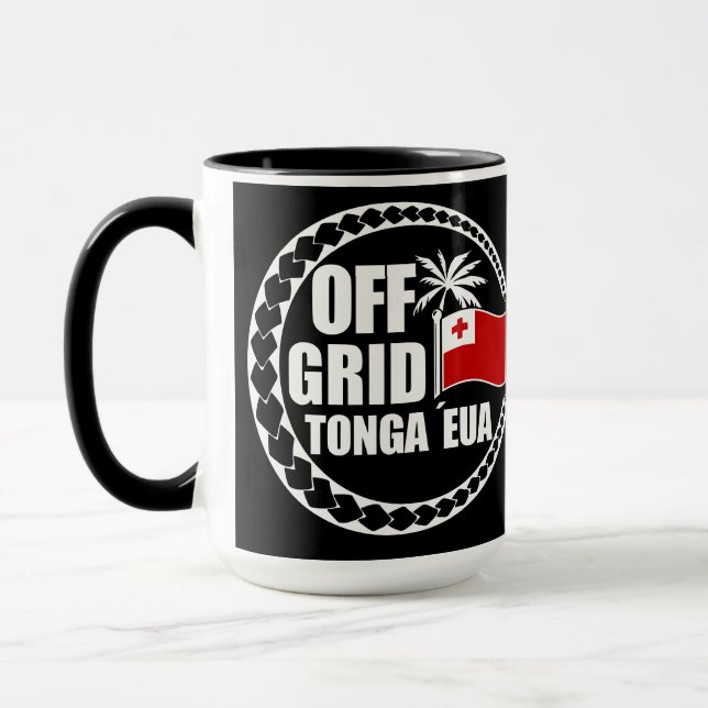 Off-Grid Tonga Eua Lebensstil Tasse (Links)