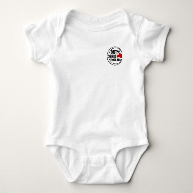 Off Grid Tonga Eua Lifestyle Baby Strampler (Vorderseite)