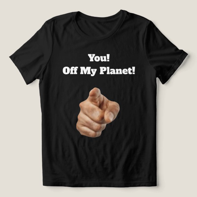 Off My Planet T-Shirt Tri-Blend Shirt (Design Vorderseite)