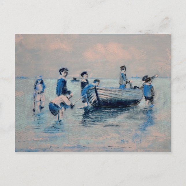 Off New Brighton Shore - 1891 Postkarte (Vorderseite)