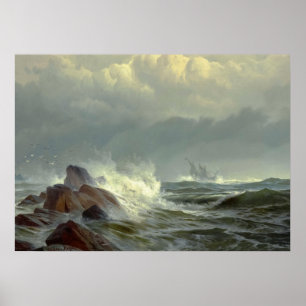 Off Norman's Woe, 1872 von Edward Moran Poster