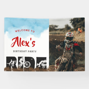 Off Road Adventure Dirtbike Motocross Empfang Banner