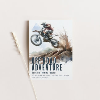 Off Road Adventure Motorrad-Party Einladung