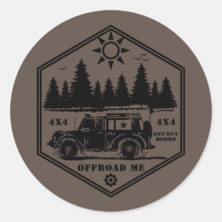 OFF ROAD ME Wilderness Bb Classic Round Aufkleber