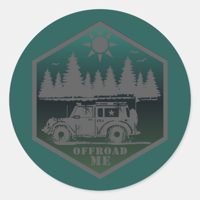 OFF ROAD ME Wilderness Square Sticker (Vorderseite)