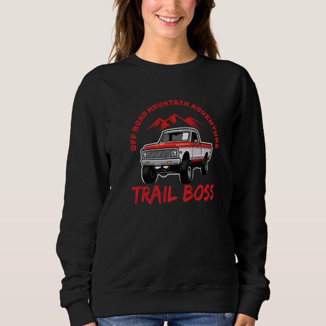 Off Road Mountain Adventure Vier Wheel 4x4 Truc Sweatshirt (Vorderseite)