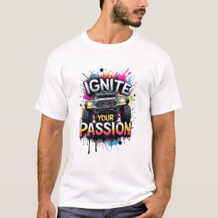 🚚 Off Road Truck Entfache Leidenschaft Splash Art T-Shirt