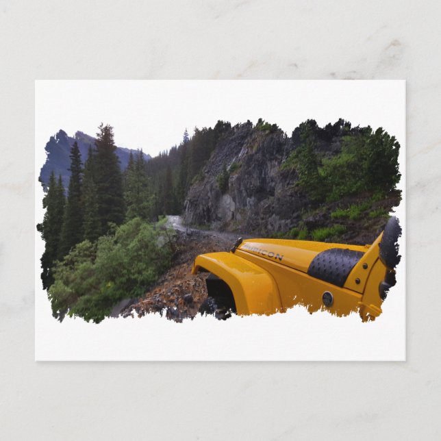 Off-Roading Fender on Imogene Pass Postkarte (Vorderseite)
