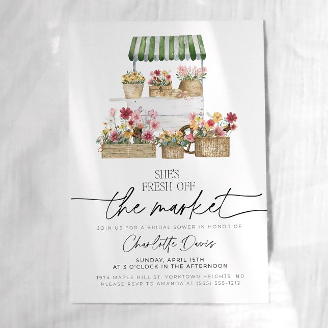 Off the Market Bridal Shower Invitation farmer Einladung (Von Creator hochgeladen)