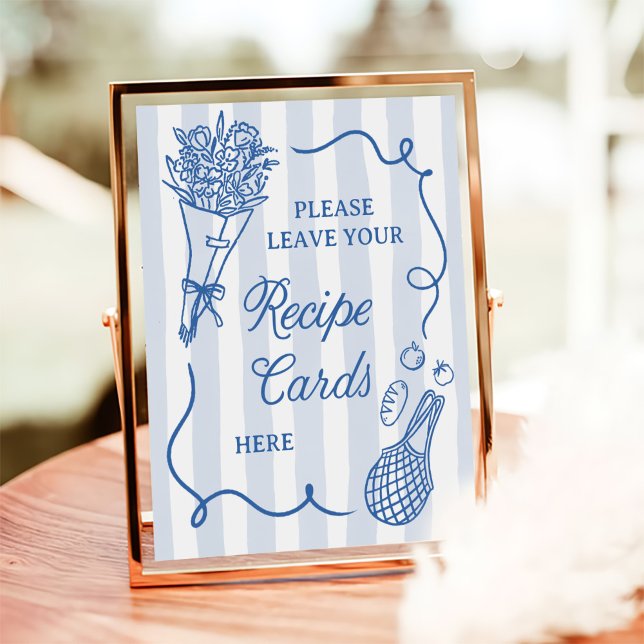 Off The Market Hand Drawn Bridal Shower Recipe Poster (Von Creator hochgeladen)