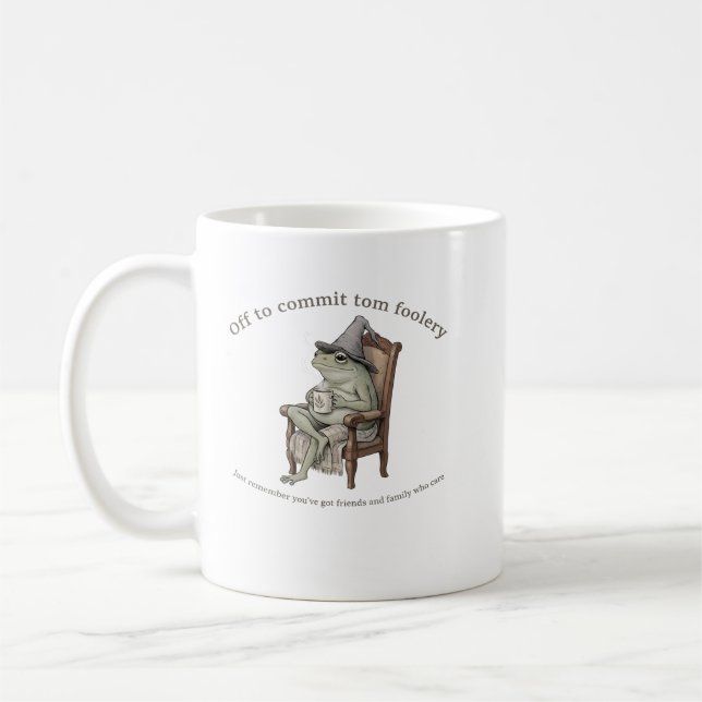Off to Commit Tom Foolery Cozy Frog Mug Kaffeetasse (Links)