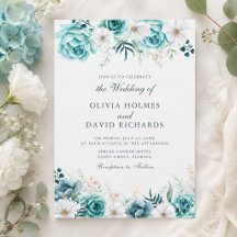 Off-White Aquamarin Floral Wedding