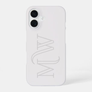 Off White Große Initialen Monogramm Einfach Minima iPhone 16 Hülle