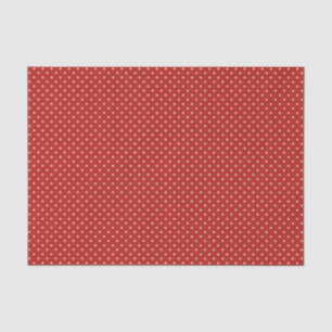 Off-White Polka Dots auf Red Seidenpapier
