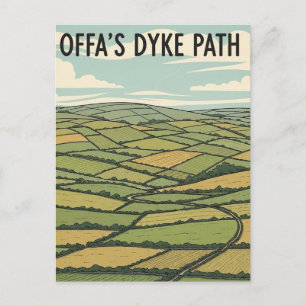 Offa's Dyke Path Wales Reise Postkarte